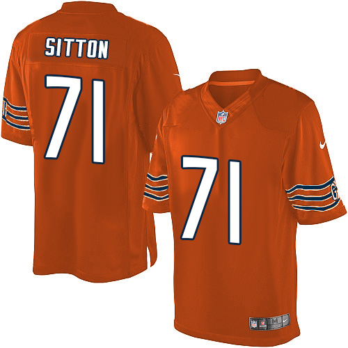 Youth Limited Josh Sitton Nike Jersey Orange Alternate - #71 NFL Chicago Bears